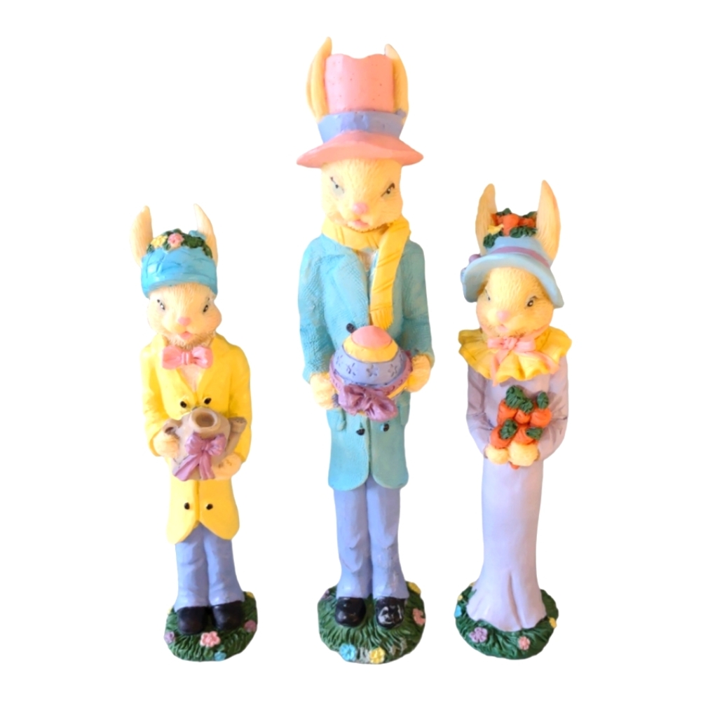 Vintage Pencil Bunny Rabbit Figurines Collectibles
